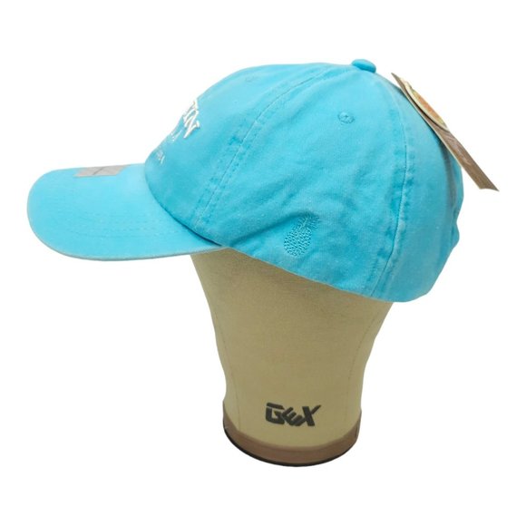 DK Embroidery Destin Florida Light Blue Strapback Cap 50+ UPF Baseball Hat NEW - Picture 10 of 13